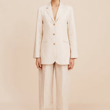 Posse - LEON BLAZER - BEIGE PINSTRIPE