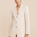 Posse - LEON BLAZER - BEIGE PINSTRIPE