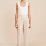 Posse - LUCILLE TROUSER - BEIGE PINSTRIPE