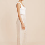 Posse - LUCILLE TROUSER - BEIGE PINSTRIPE