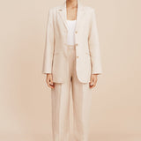 Posse - LEON BLAZER - BEIGE PINSTRIPE
