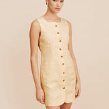 Posse - EMMA BUTTON DOWN DRESS - DUSTY CITRON