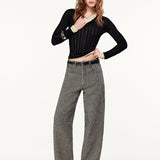 FRAME - The Tweed Barrel -- Houndstooth