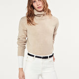 FRAME - Clean Turtleneck Sweater -- Oatmeal Heather