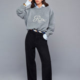FRAME - Ritz Unisex Cashmere Sweater -- Grey Melange