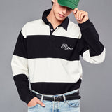 FRAME - Ritz Rugby Polo Shirt -- Cream/Black