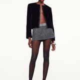 FRAME - Tweed Suiting Skirt -- Check Multi