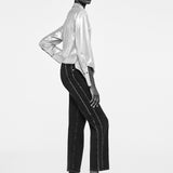 FRAME - Le Sleek Straight Studded -- Astronaut