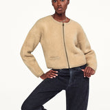 FRAME - Lofty Crochet Cardi -- Wheat