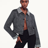 FRAME - Button Front Jacket -- Check Multi