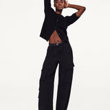 FRAME - High Rise Utility Cargo -- Black