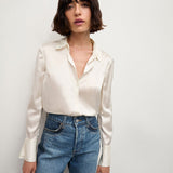 Veronica Beard - Monique Silk Button-Down Shirt