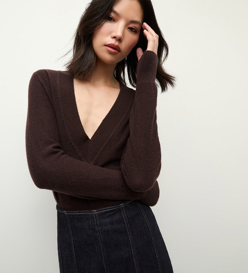 Veronica Beard - Coleta V - Neck Cashmere Sweater