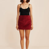Posse - ROMEO MINI SKIRT - RED VELVET
