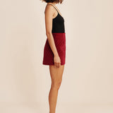 Posse - ROMEO MINI SKIRT - RED VELVET