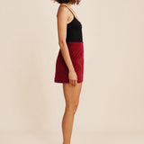 Posse - ROMEO MINI SKIRT - RED VELVET