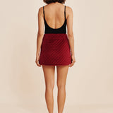 Posse - ROMEO MINI SKIRT - RED VELVET