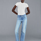 FRAME - The Rib Baby Tee -- White