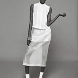 FRAME - The Tux Blouse -- Alabaster