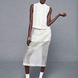 FRAME - The Silk Organza Skirt -- Alabaster