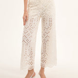 Veronica Beard - Kemper Cotton Eyelet Pant
