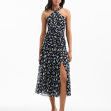 Veronica Beard - Brock Silk Ruched Midi Dress
