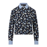 Veronica Beard - Maia Floral Silk Double - Collar Shirt