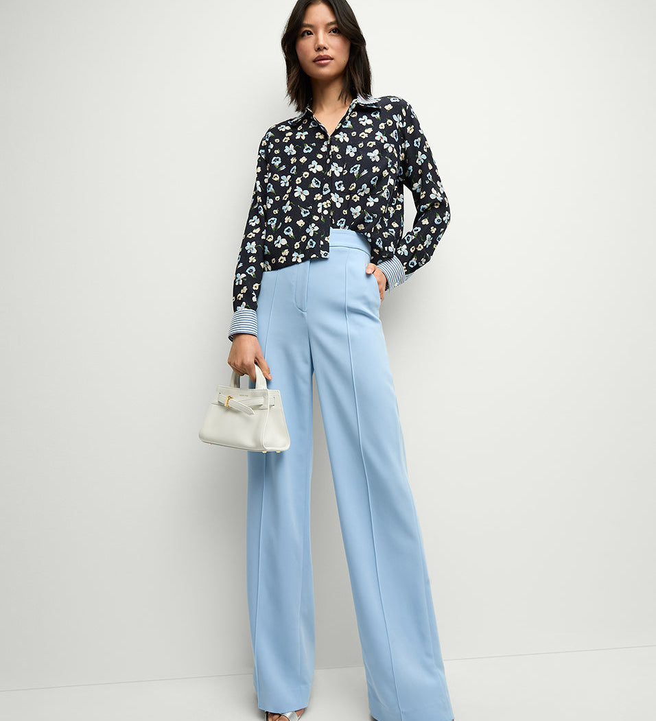 Veronica Beard - Maia Floral Silk Double - Collar Shirt