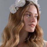 Jennifer Behr - Peony Vine Headband -- Cream