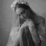 Jennifer Behr - Peony Vine Headband -- Cream