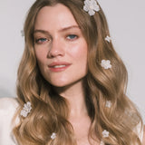 Jennifer Behr - Anemone Hair Magnet Set -- Pearl Cream