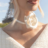 Jennifer Behr x Leonie Hanne Fleur Ribbon Tie -- Cream