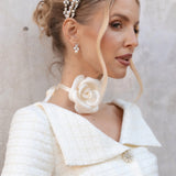 Jennifer Behr x Leonie Hanne Fleur Ribbon Tie -- Cream