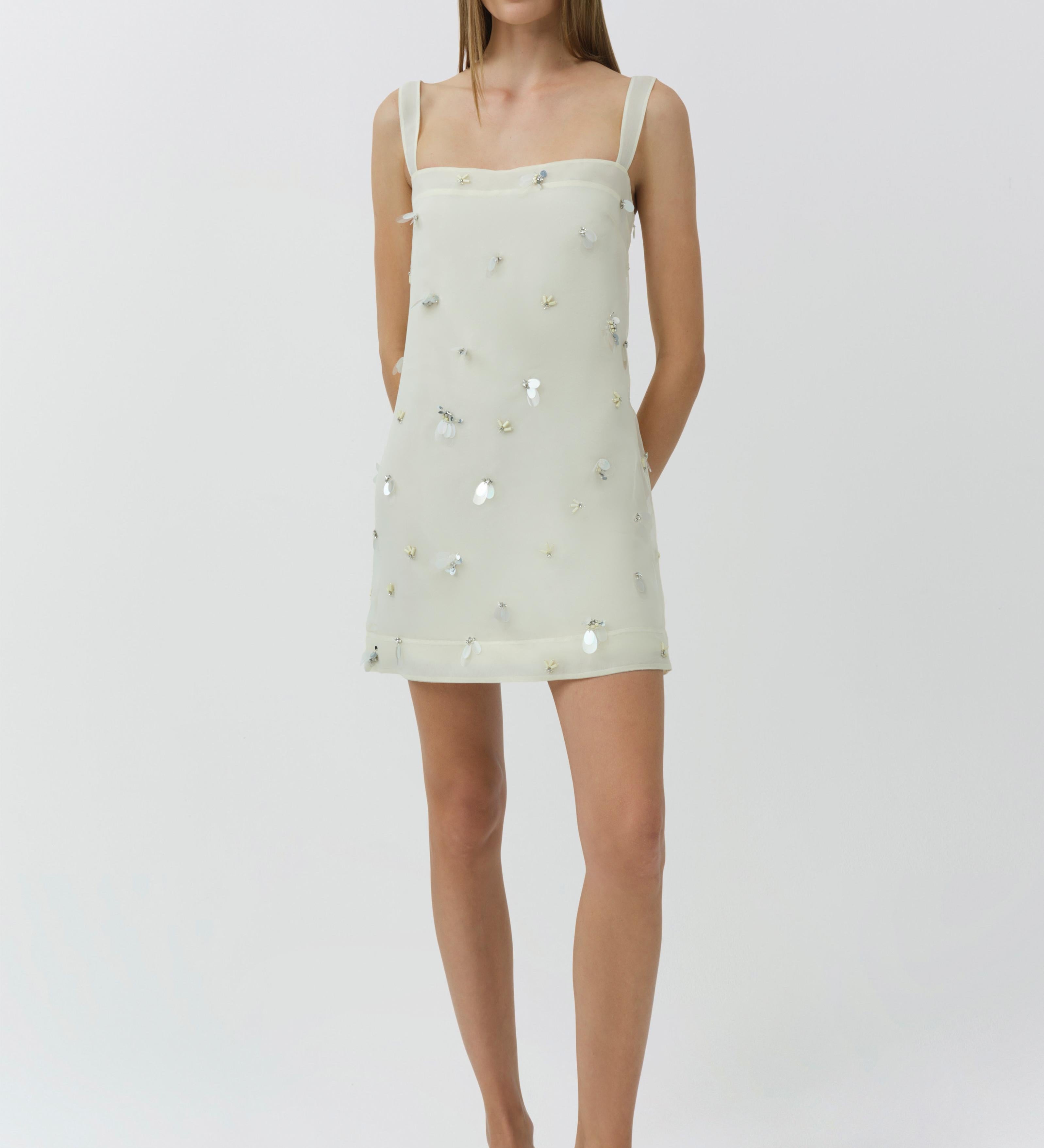 Simkhai - Sumi Embellished Organza Mini Dress