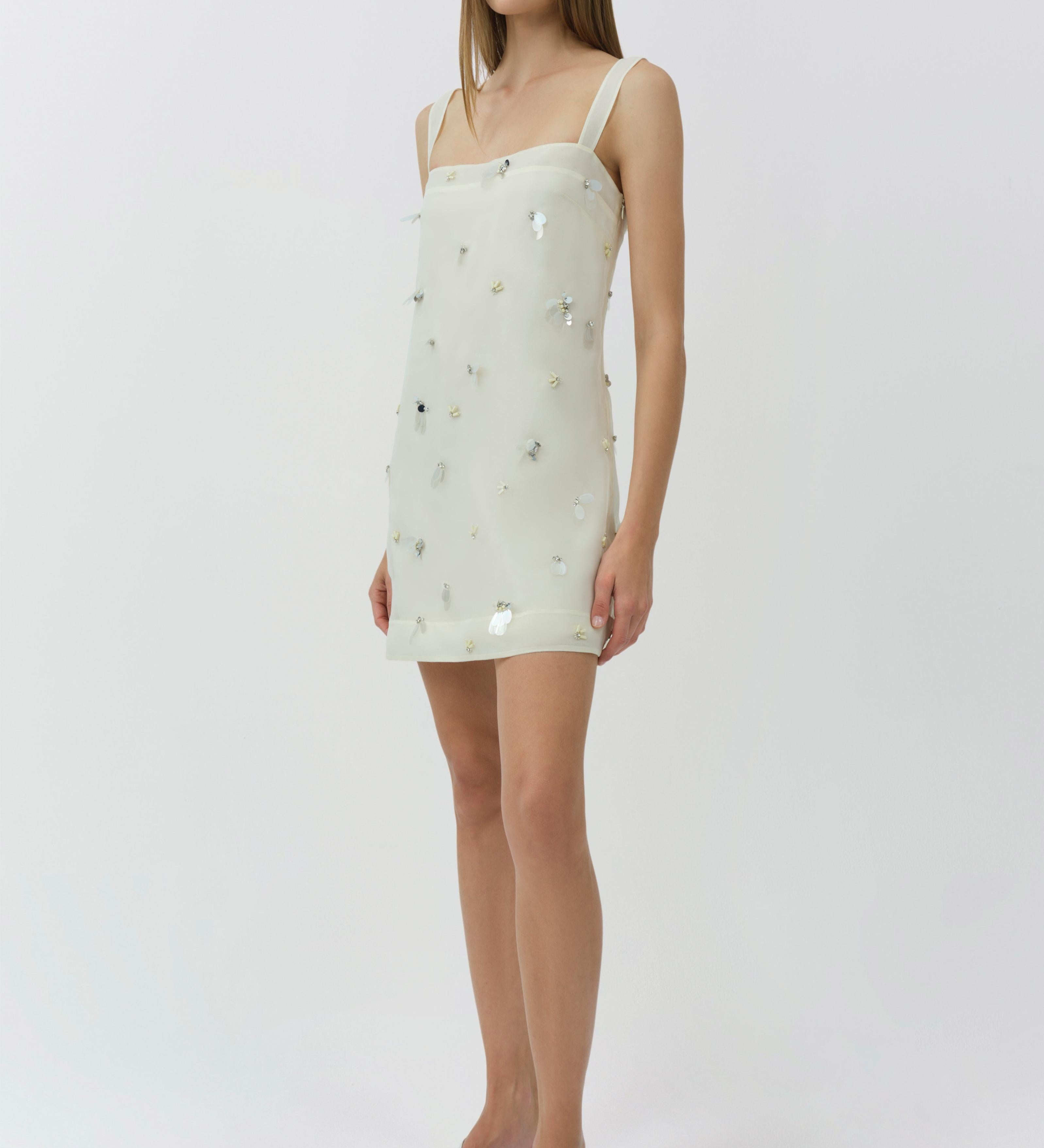 Simkhai - Sumi Embellished Organza Mini Dress