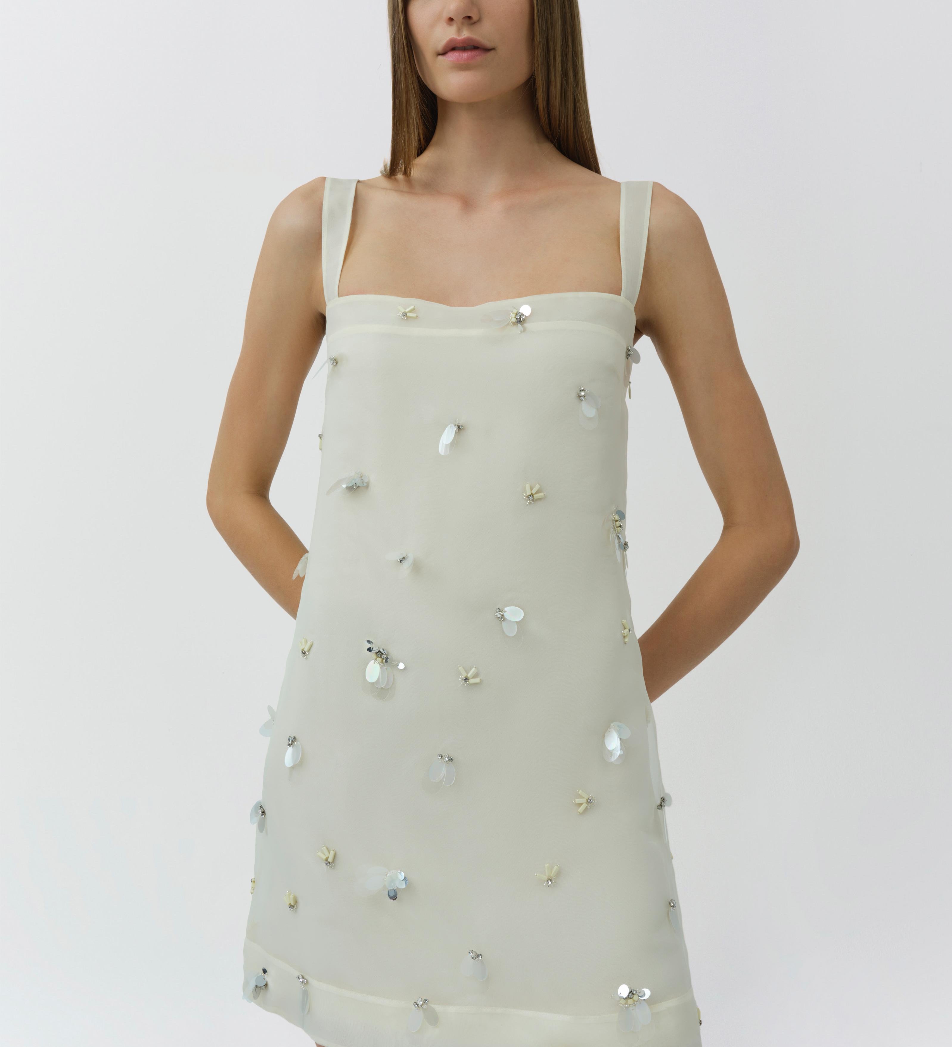 Simkhai - Sumi Embellished Organza Mini Dress