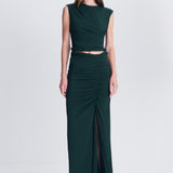 Simkhai - Juna Draped Jersey Midi Skirt