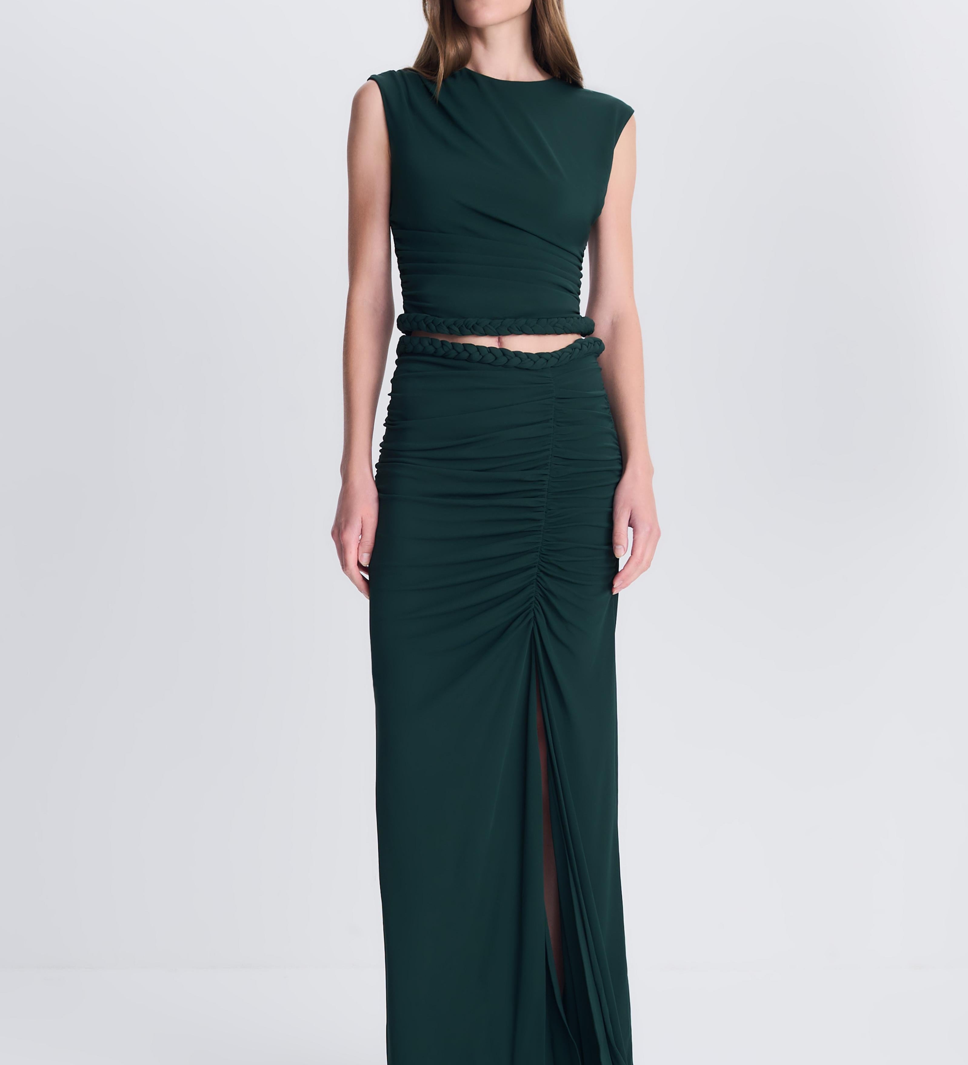 Simkhai - Juna Draped Jersey Midi Skirt