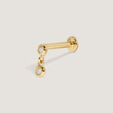 Kinn - Double Diamond Dangle Piercing Earring