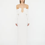 Christopher Esber - Arced Palm Strapless Shawl Gown