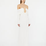Christopher Esber - Arced Palm Strapless Shawl Gown