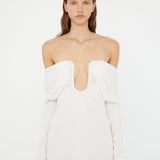 Christopher Esber - Arced Palm Strapless Shawl Gown