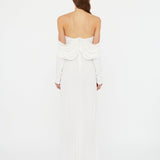 Christopher Esber - Arced Palm Strapless Shawl Gown