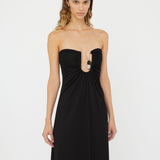 Christopher Esber - Helix Crystal Ribbed Strapless Dress
