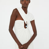 Christopher Esber - Helix Crystal Ribbed Tee Dress