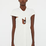 Christopher Esber - Helix Crystal Ribbed Tee Dress