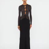 Christopher Esber - Open Twist Verner Lace Long Sleeve Dress