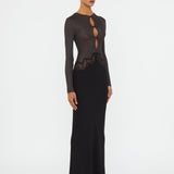 Christopher Esber - Open Twist Verner Lace Long Sleeve Dress