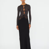 Christopher Esber - Open Twist Verner Lace Long Sleeve Dress