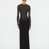 Christopher Esber - Open Twist Verner Lace Long Sleeve Dress